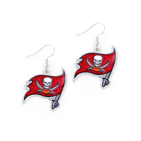 Tampa Bay Buccaneers Earrings Glitter Dazzle