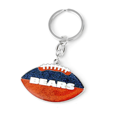 Chicago Bears Keychain Football Glitter