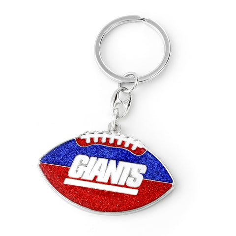 New York Giants Keychain Football Glitter