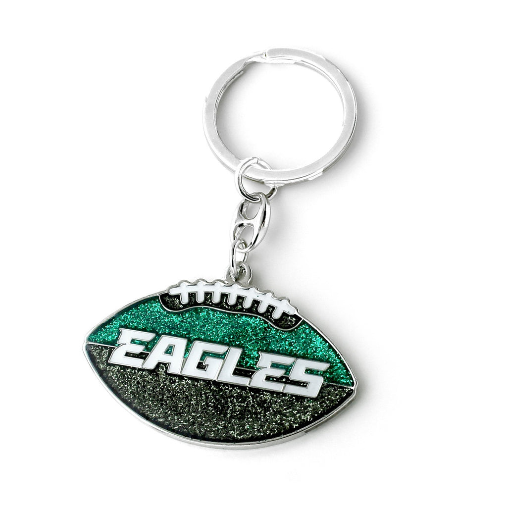 Philadelphia Eagles Keychain Football Glitter