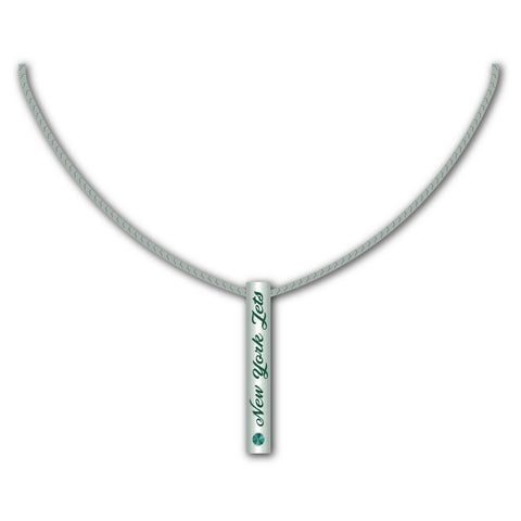 New York Jets Necklace Silver Bar