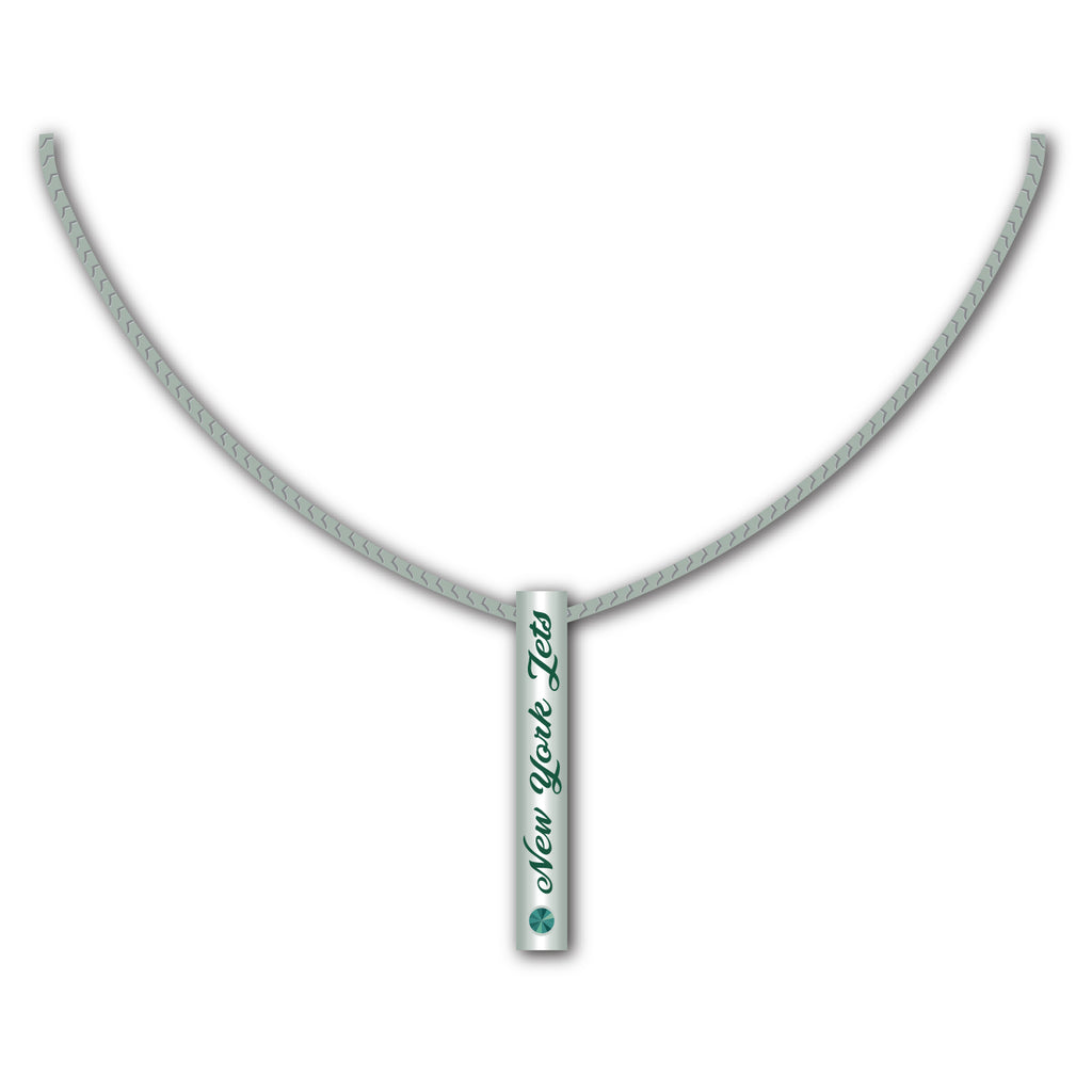 New York Jets Necklace Silver Bar