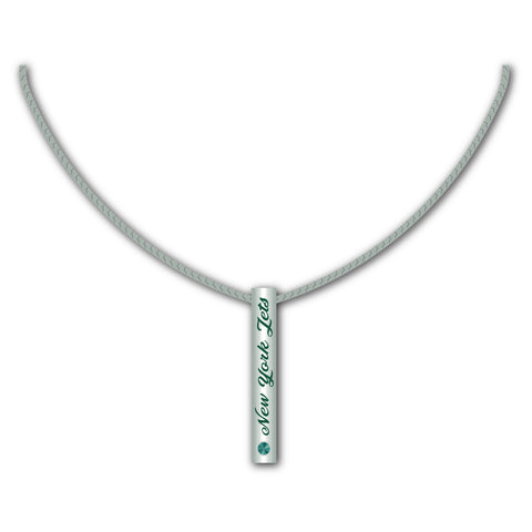 New York Jets Necklace Silver Bar