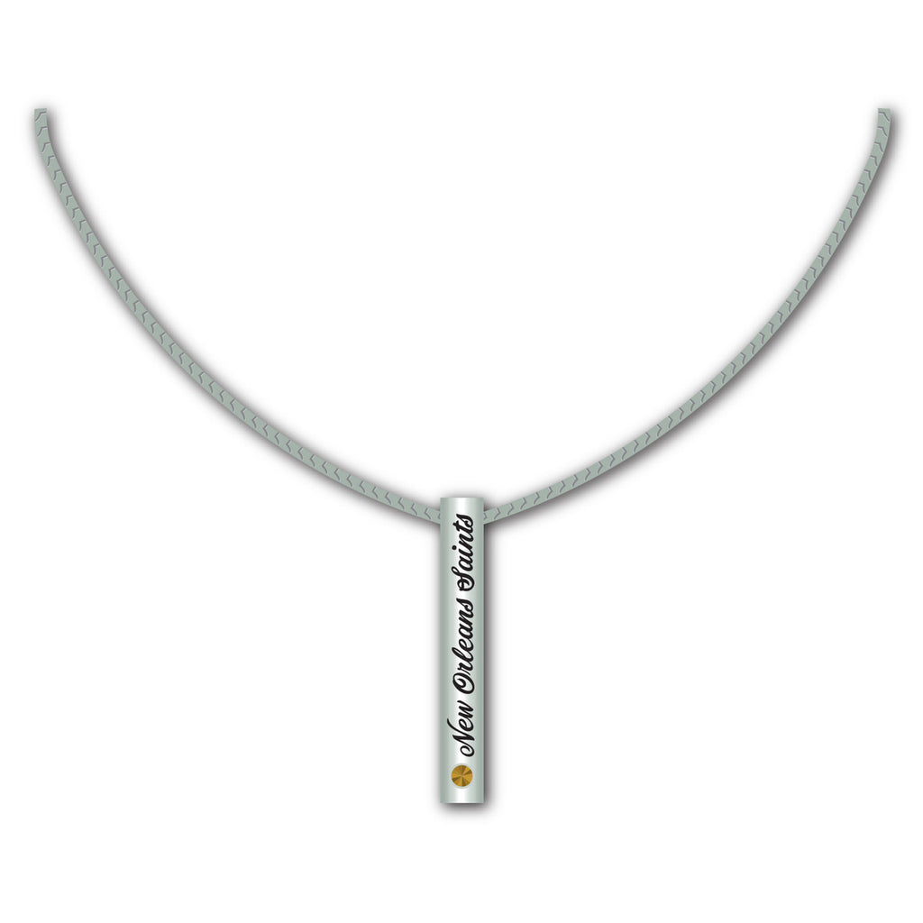 New Orleans Saints Necklace Silver Bar