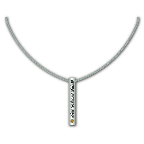 New Orleans Saints Necklace Silver Bar