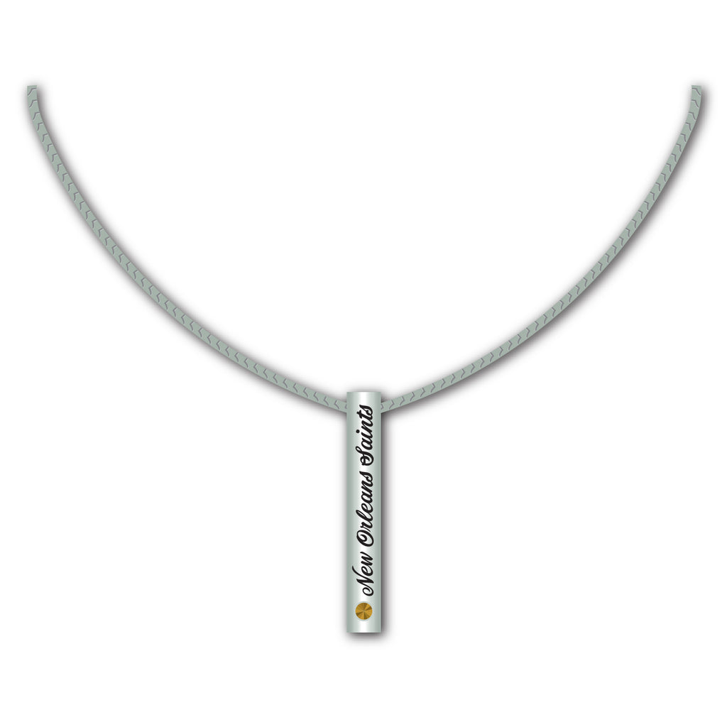 New Orleans Saints Necklace Silver Bar