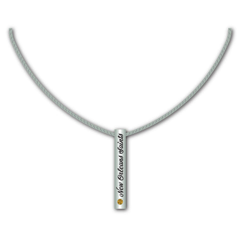 New Orleans Saints Necklace Silver Bar