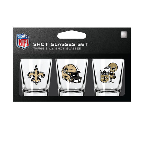 New Orleans Saints Shot Glass Set 3 Pack