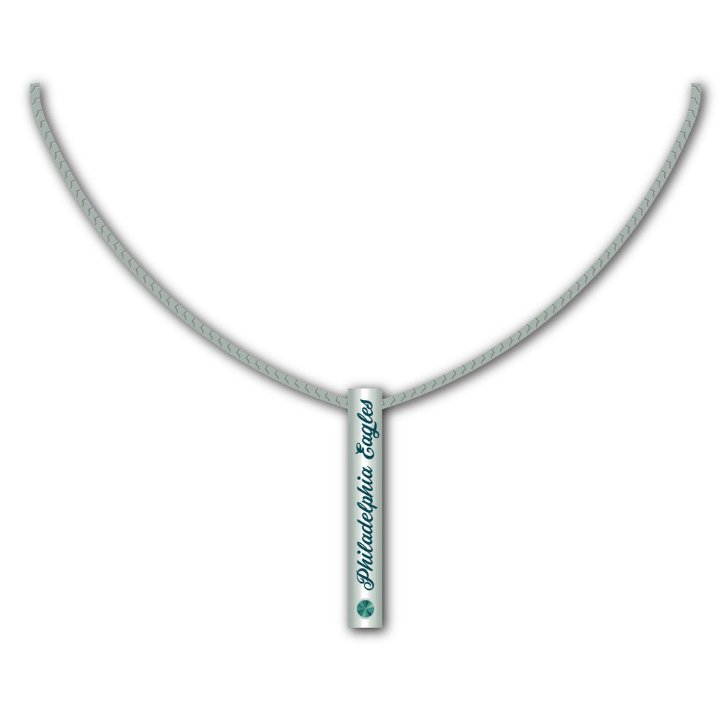 Philadelphia Eagles Necklace Silver Bar