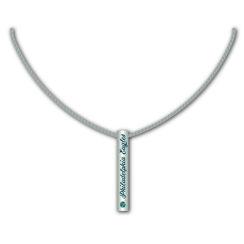 Philadelphia Eagles Necklace Silver Bar
