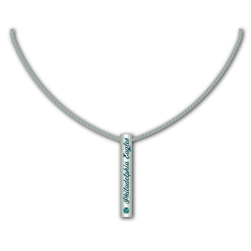 Philadelphia Eagles Necklace Silver Bar