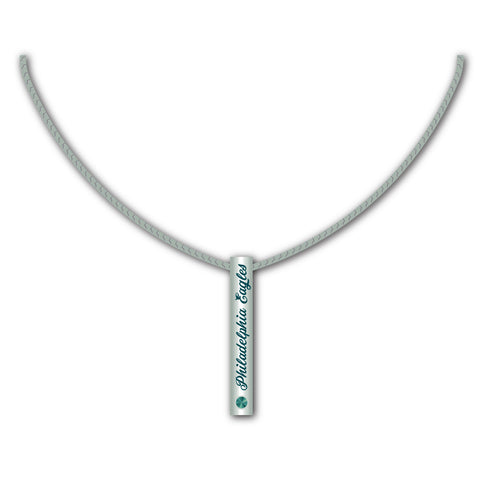 Philadelphia Eagles Necklace Silver Bar