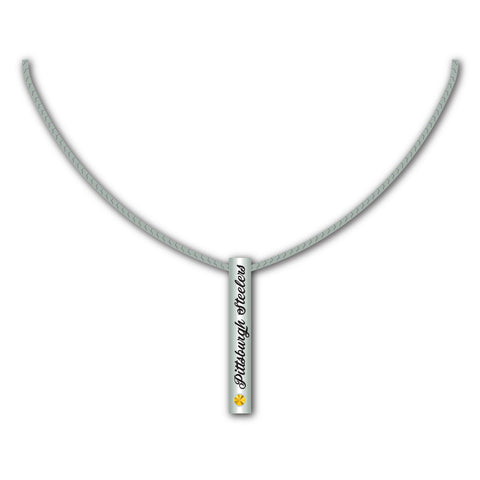 Pittsburgh Steelers Necklace Silver Bar