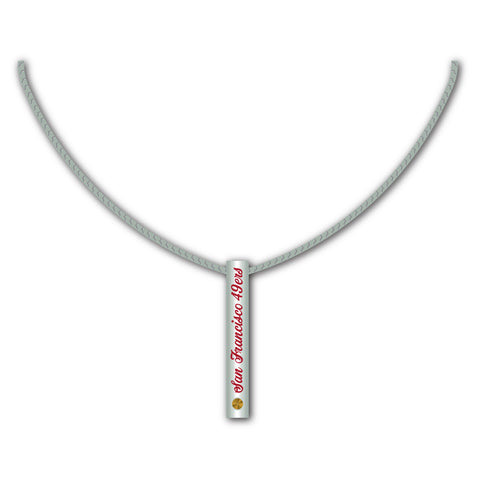 San Francisco 49ers Necklace Silver Bar