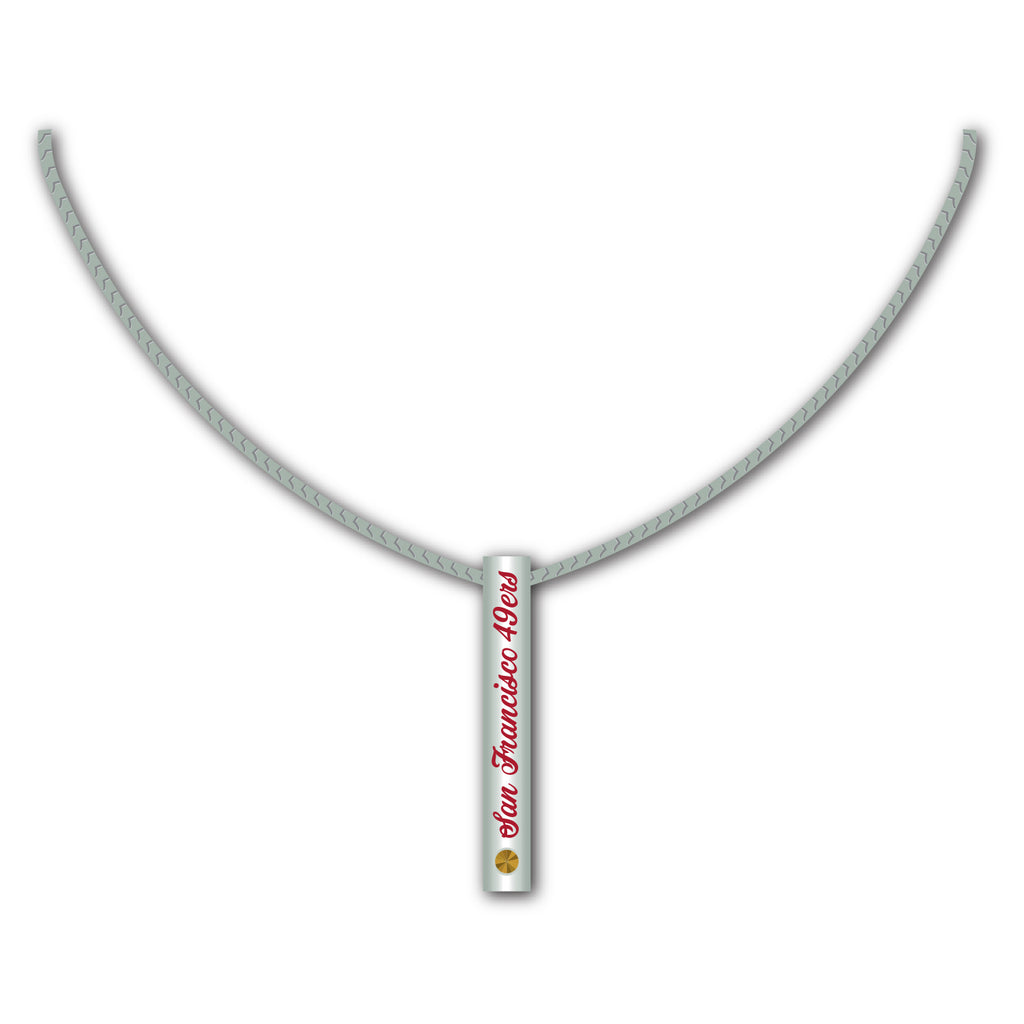 San Francisco 49ers Necklace Silver Bar