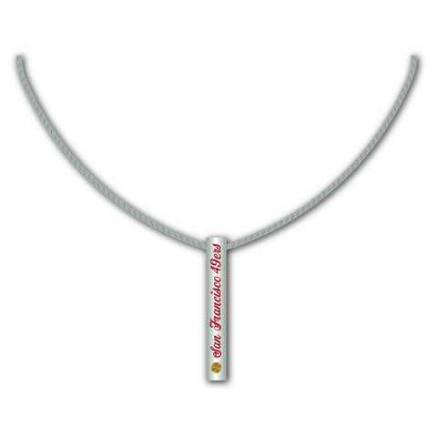 San Francisco 49ers Necklace Silver Bar