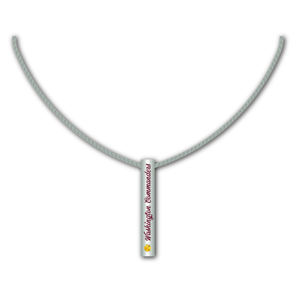 Washington Commanders Necklace Silver Bar