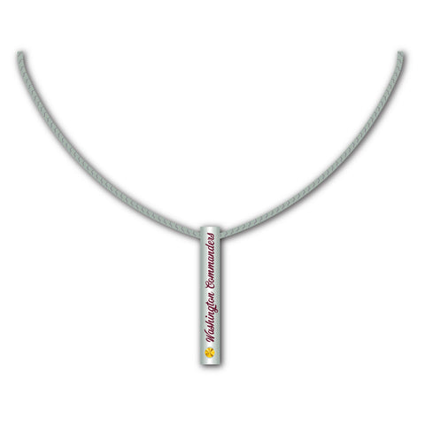 Washington Commanders Necklace Silver Bar