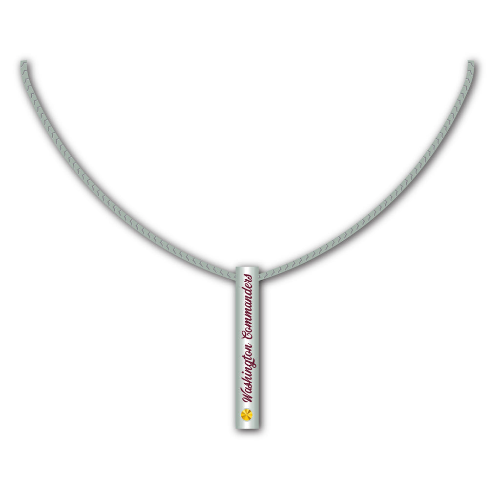 Washington Commanders Necklace Silver Bar