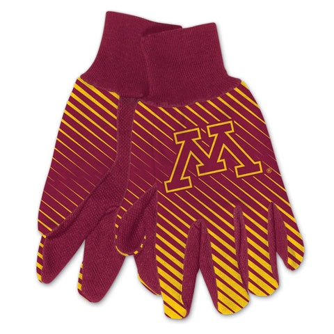 Minnesota Golden Gophers Gloves Two Tone Style Adult Size - Special Order