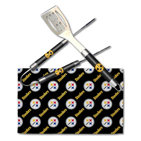 Pittsburgh Steelers BBQ Utensil Set 3 Piece Special Order