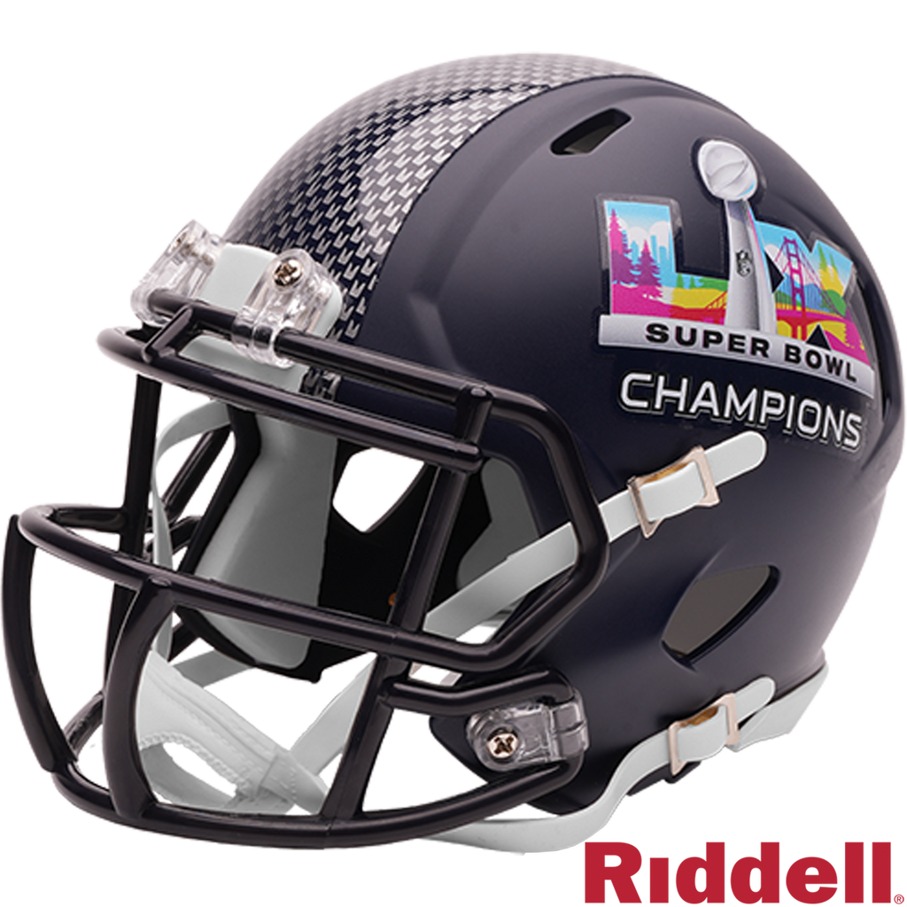 Seattle Seahawks Helmet Riddell Replica Mini Speed Style Super Bowl LX Champs