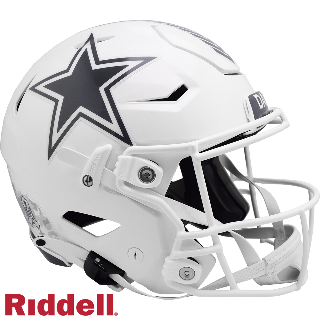 Dallas Cowboys Helmet Riddell Authentic Full Size SpeedFlex Style Salute To Service 2024