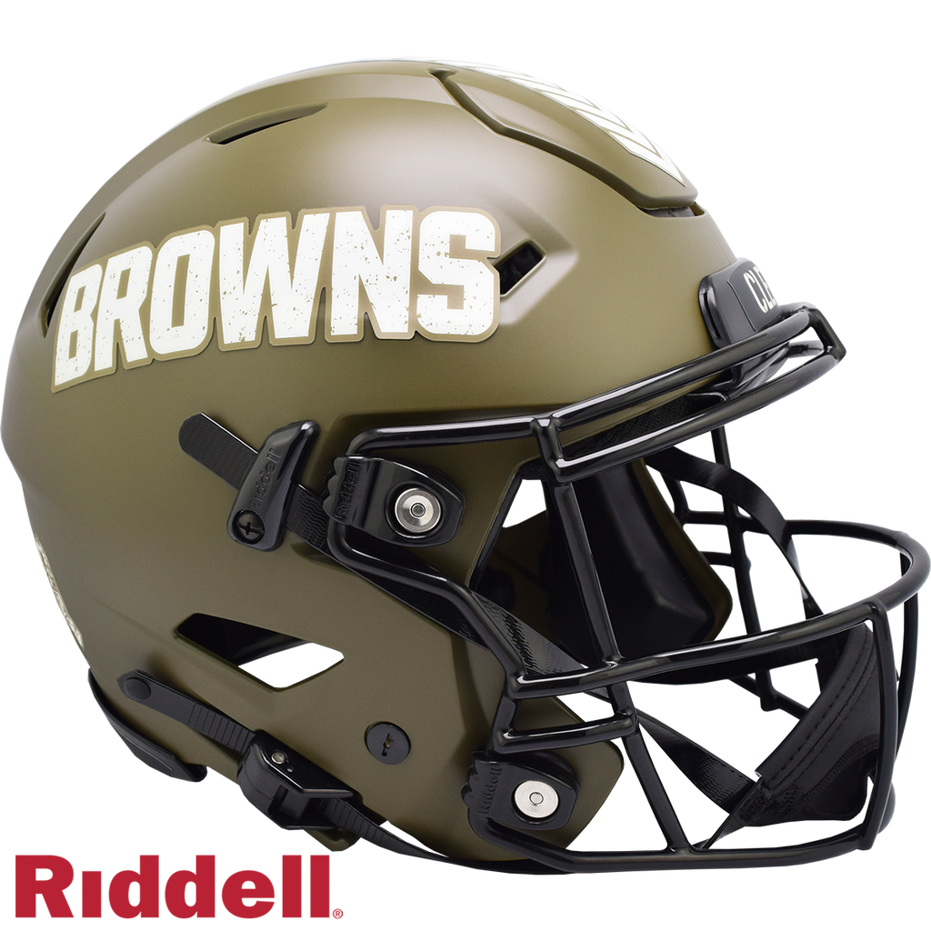Cleveland Browns Helmet Riddell Authentic Full Size SpeedFlex Style Salute To Service 2022