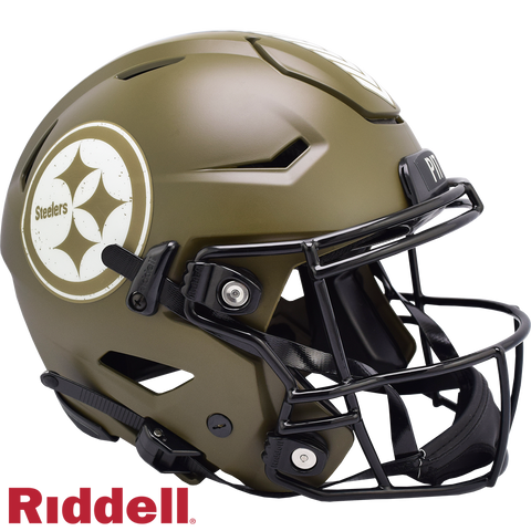 Pittsburgh Steelers Helmet Riddell Authentic Full Size SpeedFlex Style Salute To Service 2022