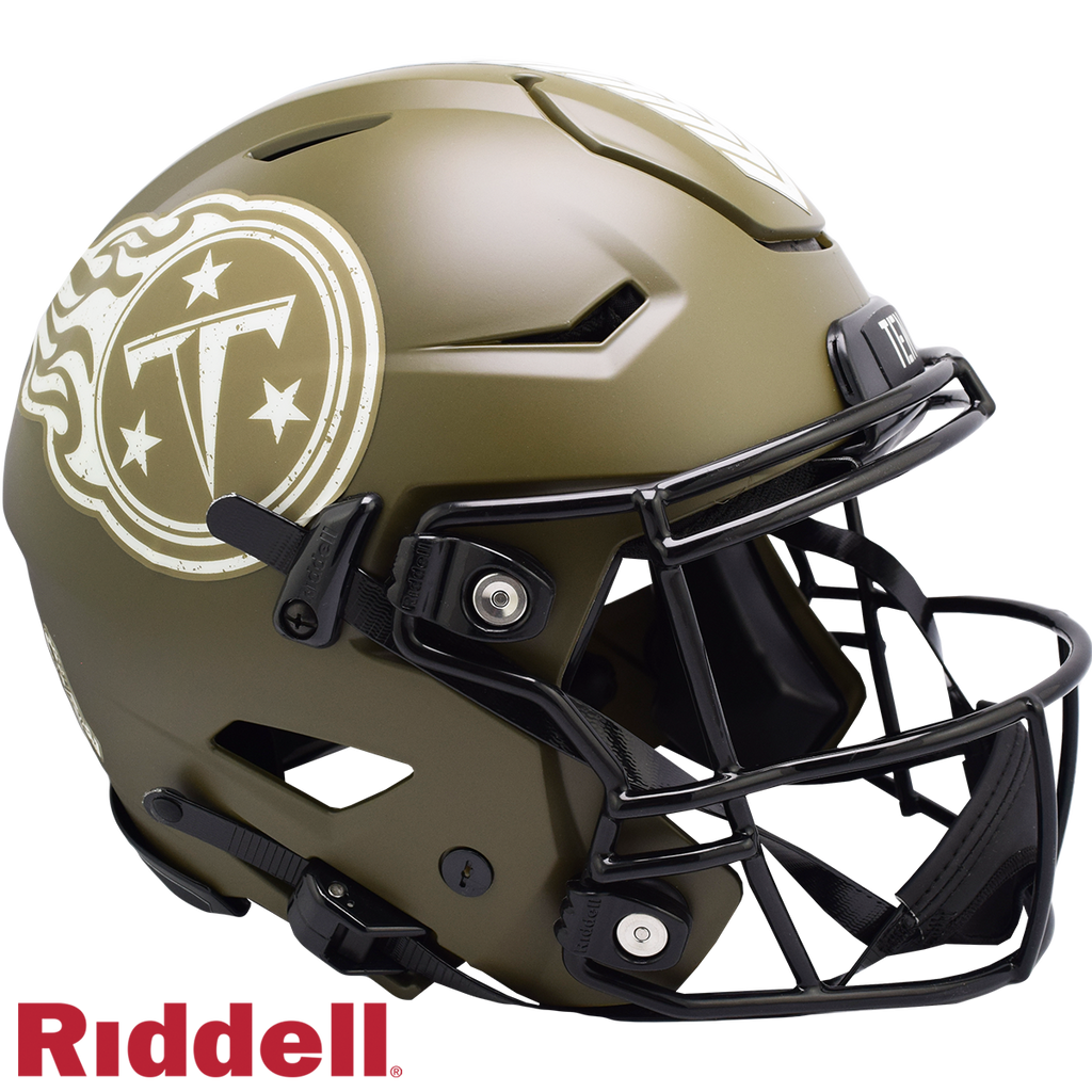 Tennessee Titans Helmet Riddell Authentic Full Size SpeedFlex Style Salute To Service 2022