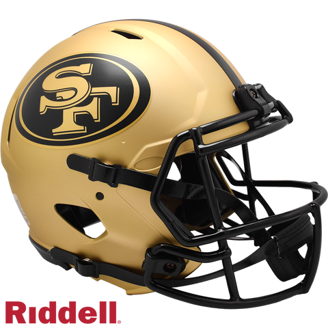 San Francisco 49ers Helmet Riddell Authentic Full Size Speed Style Rave Alternate