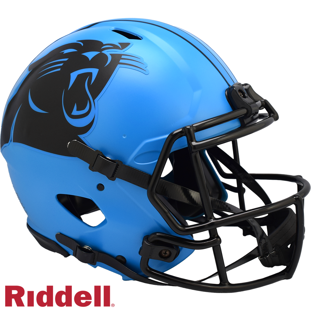 Carolina Panthers Helmet Riddell Authentic Full Size Speed Style Rave Alternate