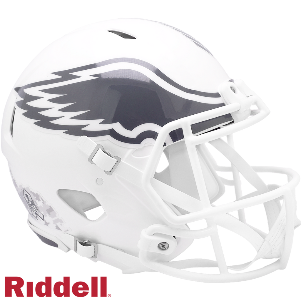 Philadelphia Eagles Helmet Riddell Authentic Full Size Speed Style Salute To Service 2024