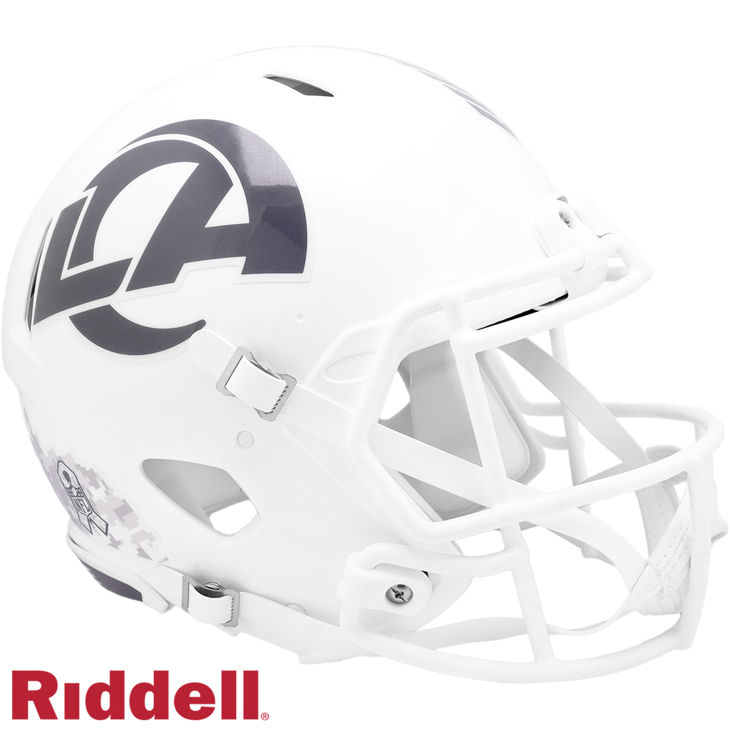 Los Angeles Rams Helmet Riddell Authentic Full Size Speed Style Salute To Service 2024