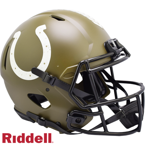 Indianapolis Colts Helmet Riddell Authentic Full Size Speed Style Salute To Service 2022