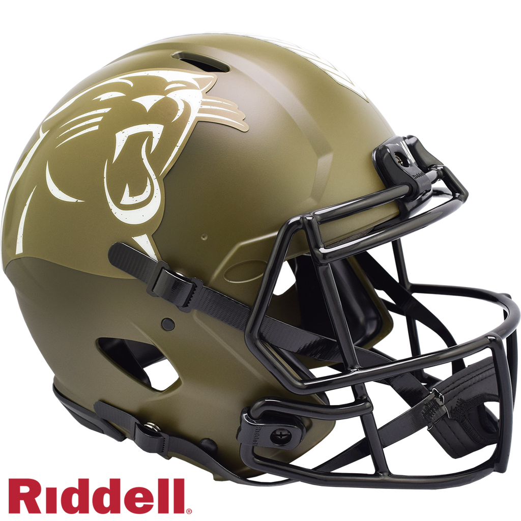 Carolina Panthers Helmet Riddell Authentic Full Size Speed Style Salute To Service 2022