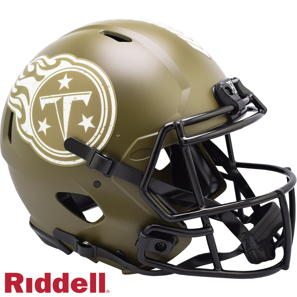 Tennessee Titans Helmet Riddell Authentic Full Size Speed Style Salute To Service 2022