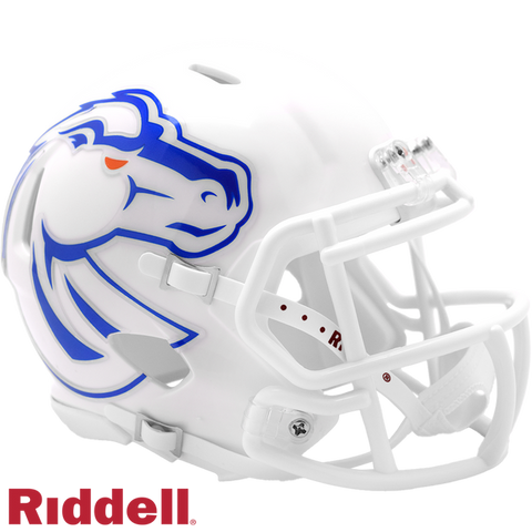 Boise State Broncos Helmet Riddell Replica Mini Speed Style White 2024
