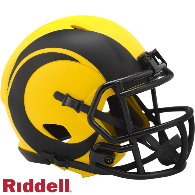 Los Angeles Rams Helmet Riddell Replica Mini Speed Style Rave Alternate
