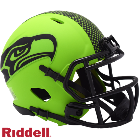 Seattle Seahawks Helmet Riddell Replica Mini Speed Style Rave Alternate