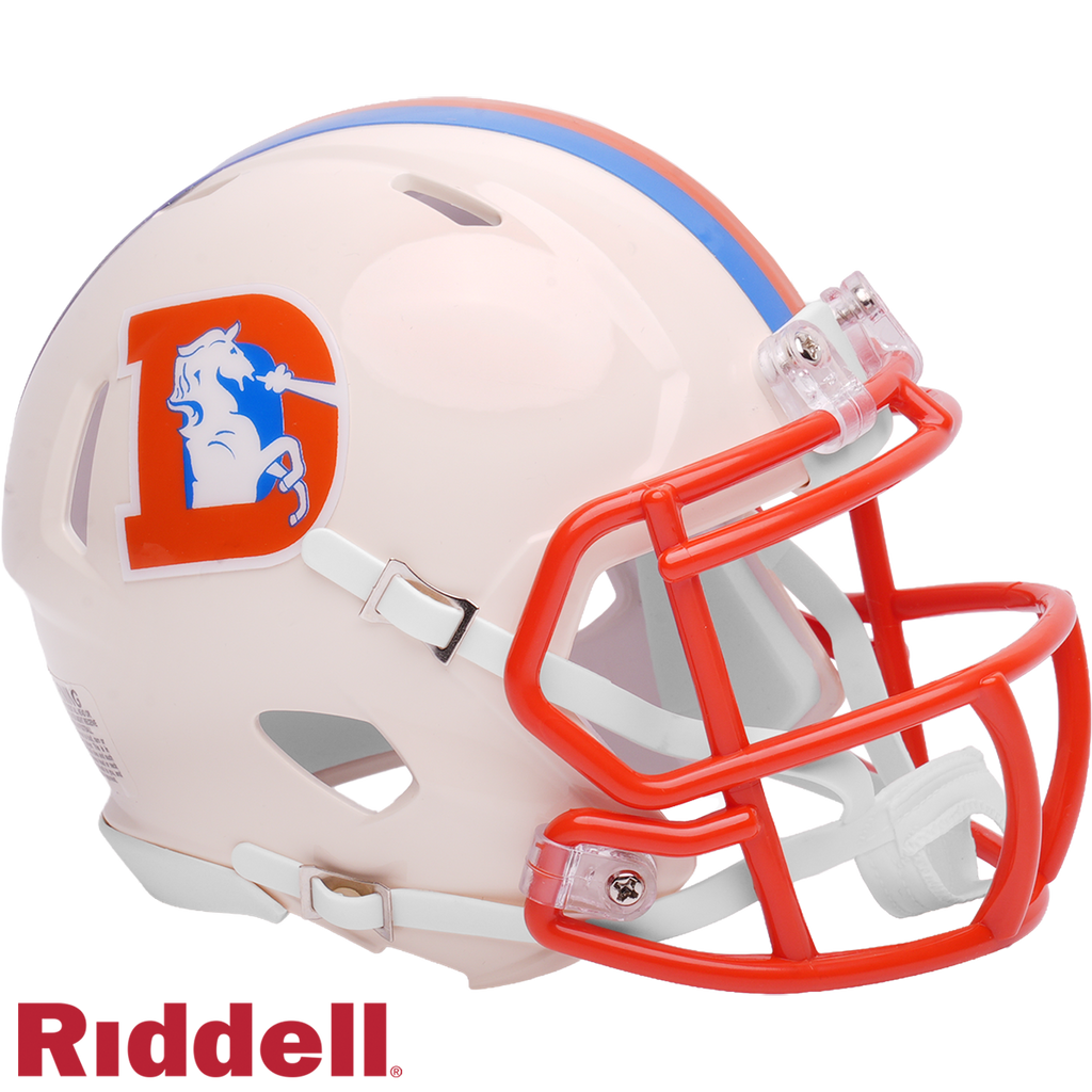 Denver Broncos Helmet Riddell Replica Mini Speed Style Retro Collection