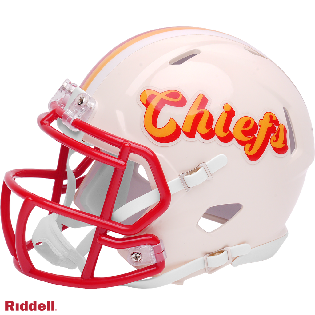 Kansas City Chiefs Helmet Riddell Replica Mini Speed Style Retro Collection