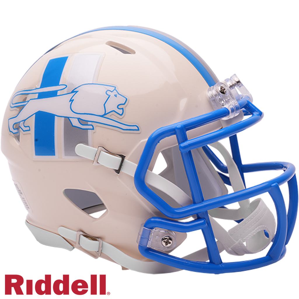 Detroit Lions Helmet Riddell Replica Mini Speed Style Retro Collection