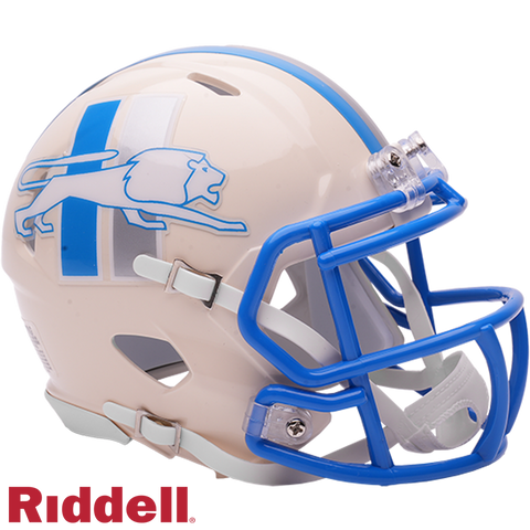 Detroit Lions Helmet Riddell Replica Mini Speed Style Retro Collection