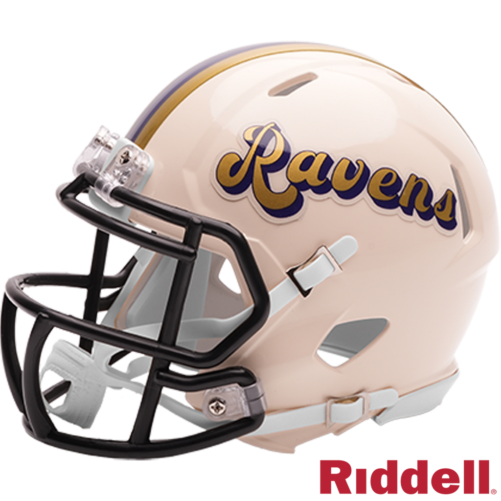 Baltimore Ravens Helmet Riddell Replica Mini Speed Style Retro Collection