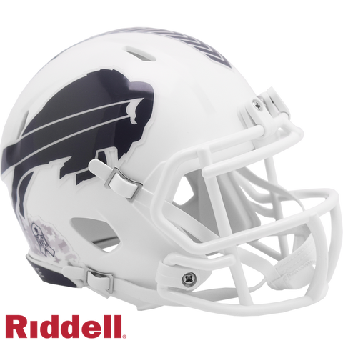Buffalo Bills Helmet Riddell Replica Mini Speed Style Salute To Service 2024