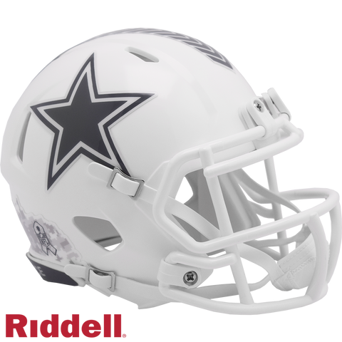 Dallas Cowboys Helmet Riddell Replica Mini Speed Style Salute To Service 2024