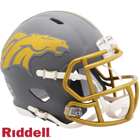 Denver Broncos Helmet Riddell Replica Mini Speed Style Slate Alternate