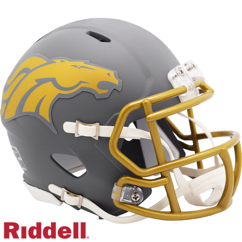 Denver Broncos Helmet Riddell Replica Mini Speed Style Slate Alternate 2024