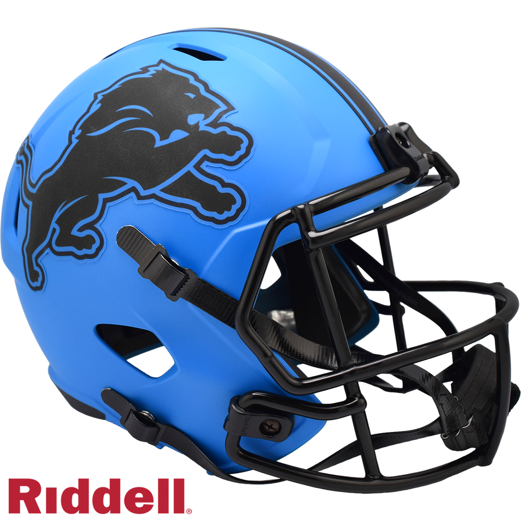 Detroit Lions Helmet Riddell Replica Full Size Speed Style Rave Alternate